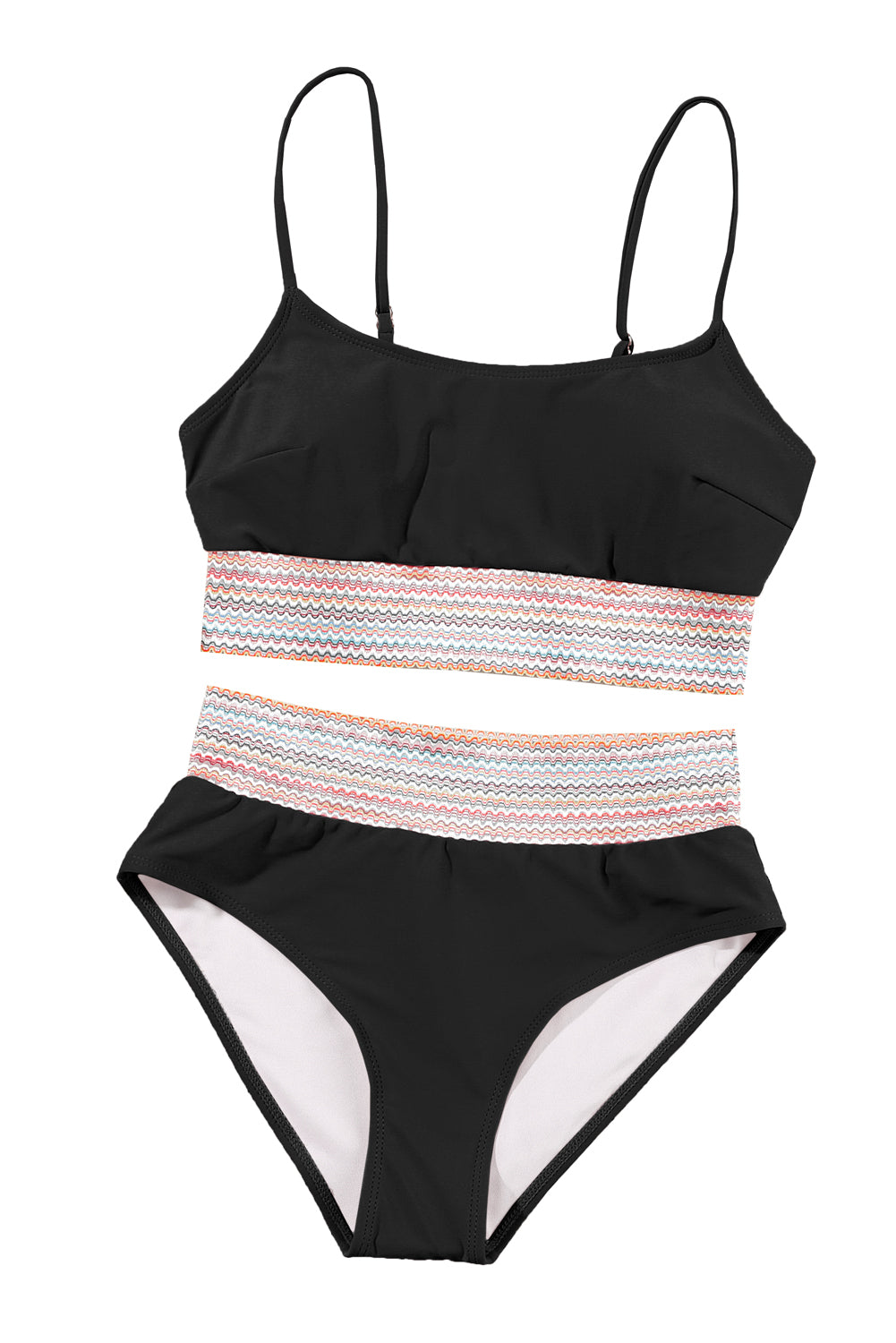 Stripe High Waist Bikini Swimsuit