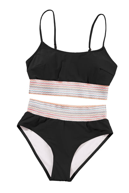 Stripe High Waist Bikini Swimsuit