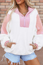 Colorblock Sherpa Lined Oversized Hoodie