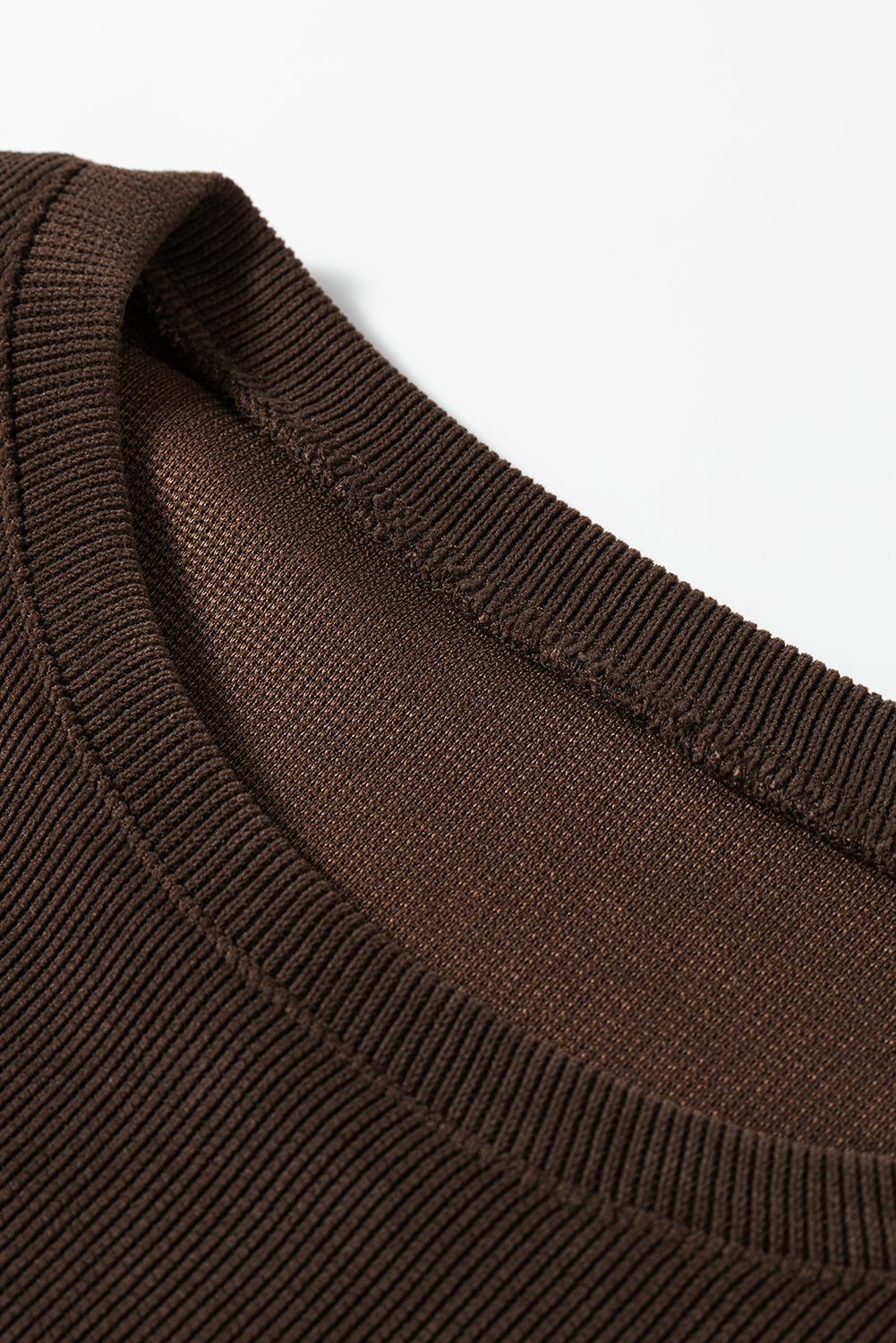 Solid Textured Knit Pullover and Shorts Set