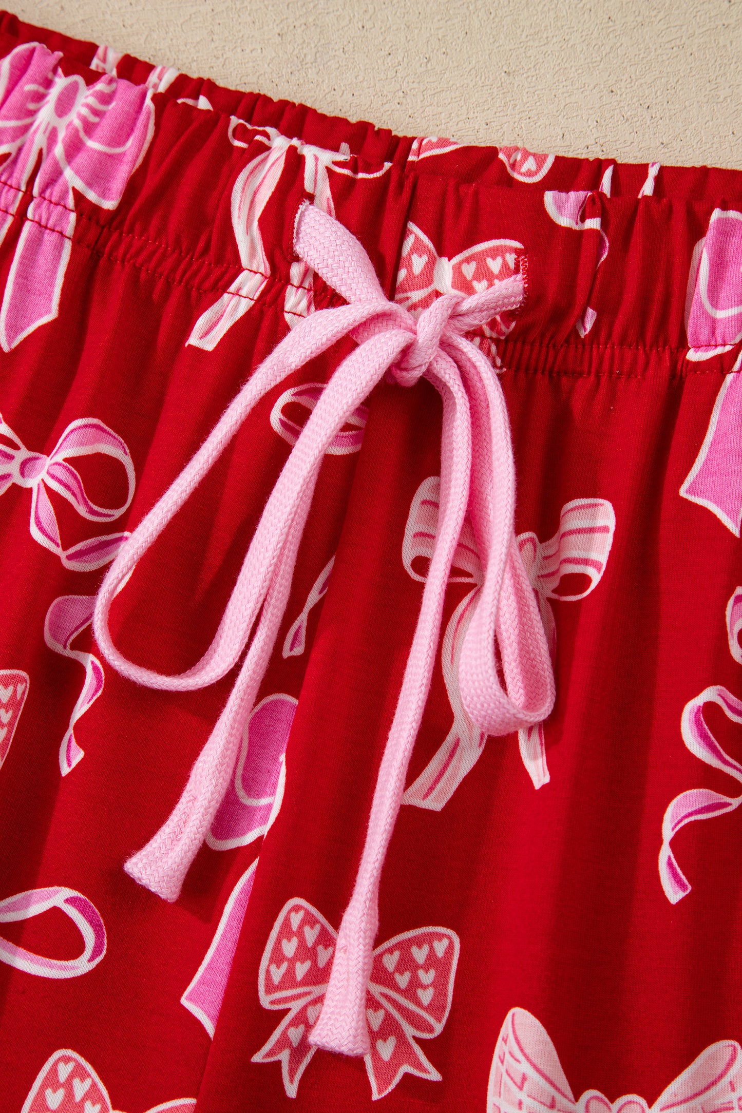 Bow Tie Shirt and Pants Pajama Set