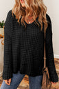 Hollowed Crochet V-Neck Sweater