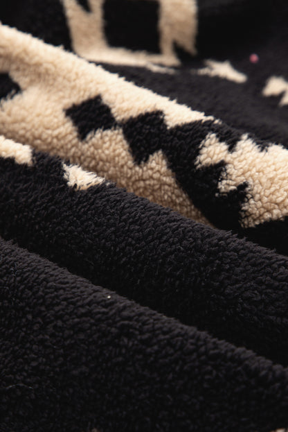 Western Aztec Fleece Half Zip Sweatshirt