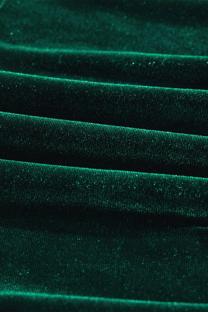 Velvet Sequin Puff Sleeve Tiered Mini Dress