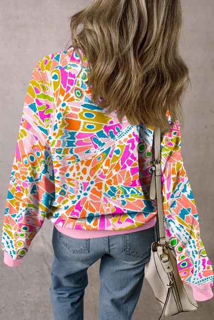 Abstract Drop Shoulder Sweatshirt