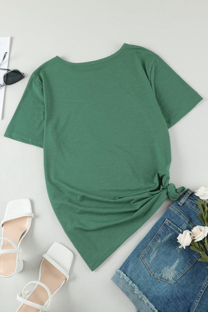 Distressed Short Sleeve Crewneck T-Shirt