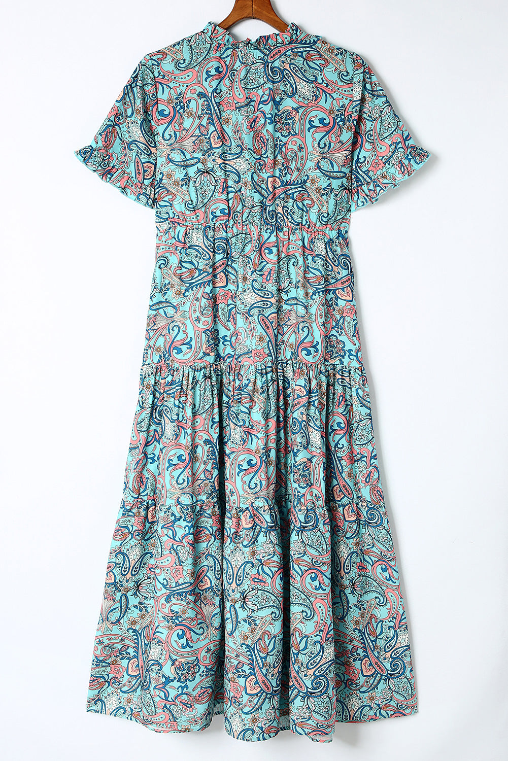 Paisley Ruffle Tiered Maxi Dress