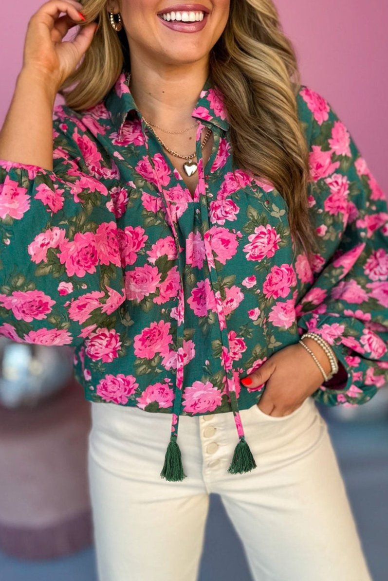 Floral Puff Sleeve Blouse