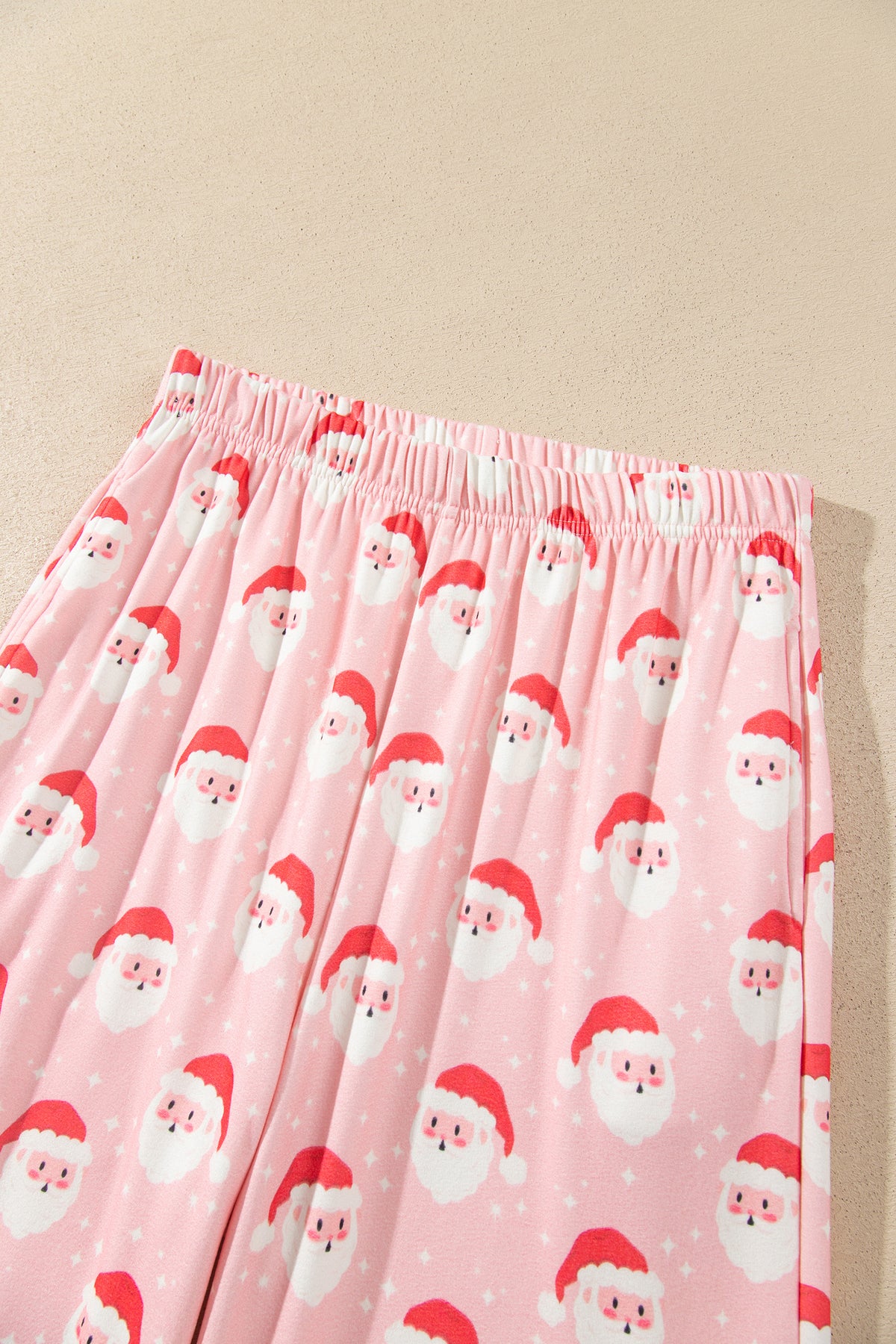 Christmas Santa Frilled Buttoned Top & Pants Set