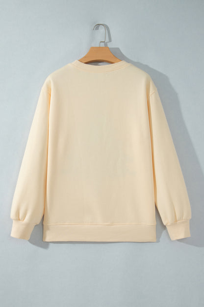 Merry Christmas & Happy New Year Embroidered Sweatshirt