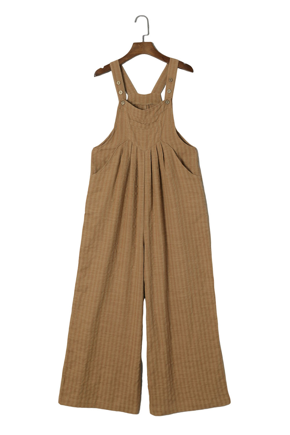 Stripe Pleated Jumpsuit w/Pockets