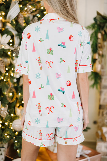 Christmas Shirt and Shorts Pajama Set