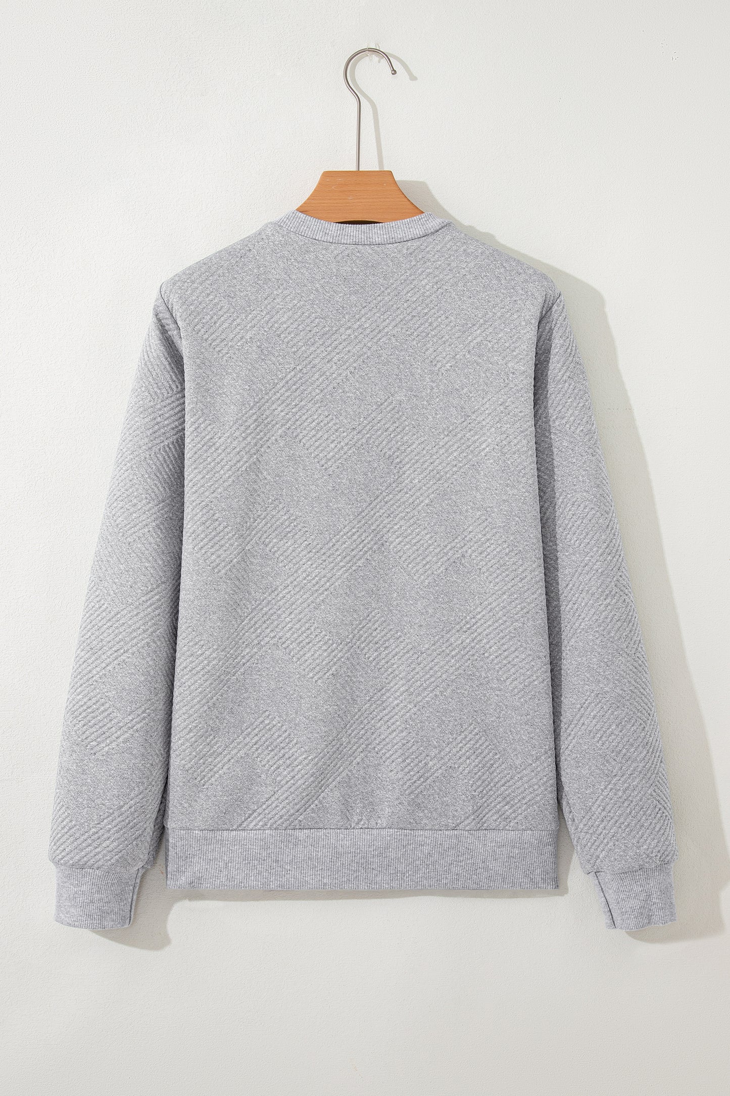 Textured Half-Zip Long Sleeve Sweatshirt