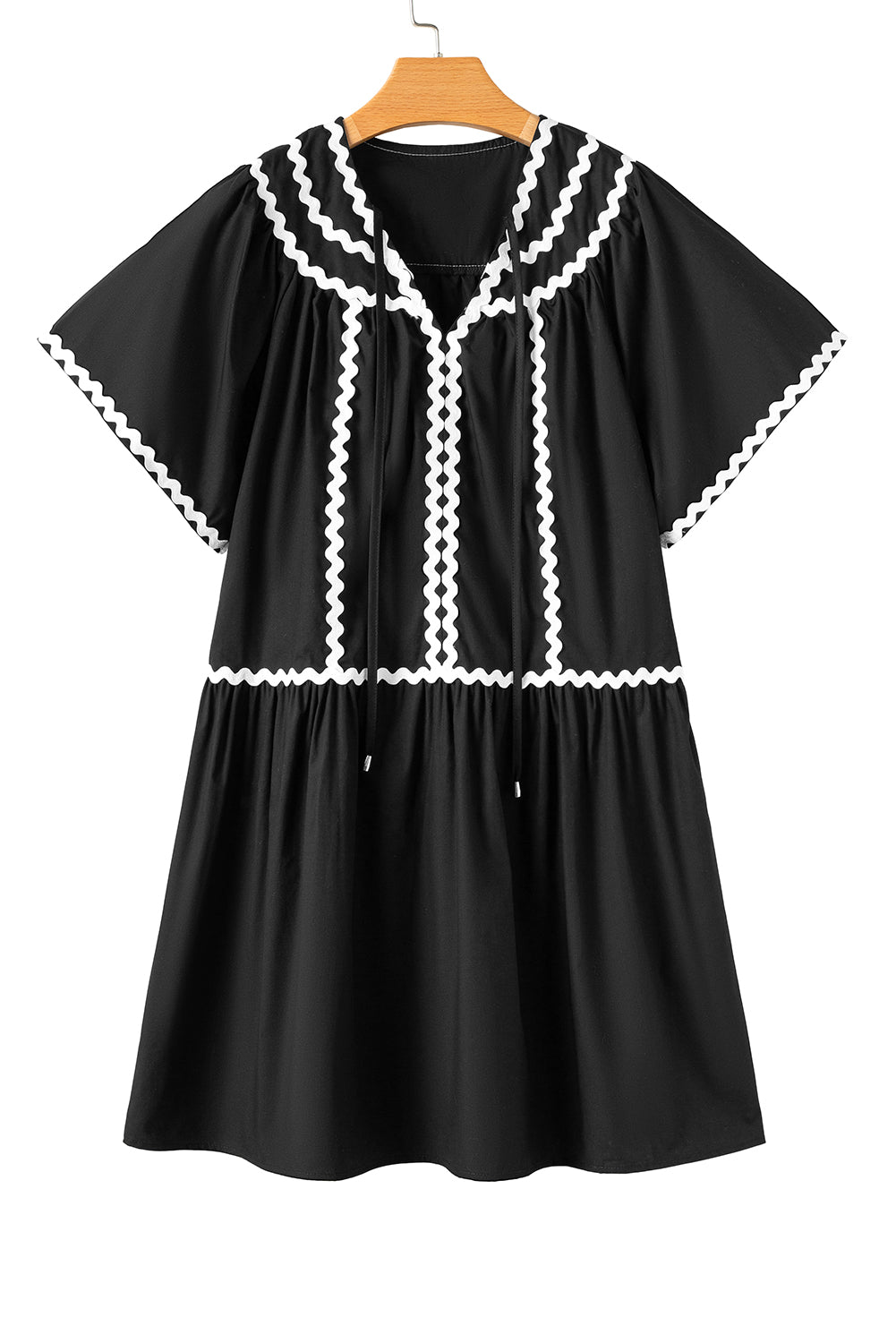 Ric-Rac Short Sleeve Mini Dress