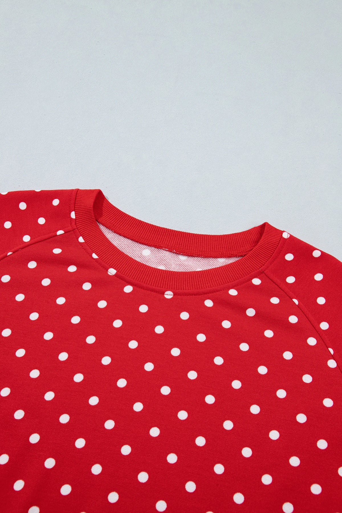 Plus Size Polka Dot Long Sleeve Top & Pants Set