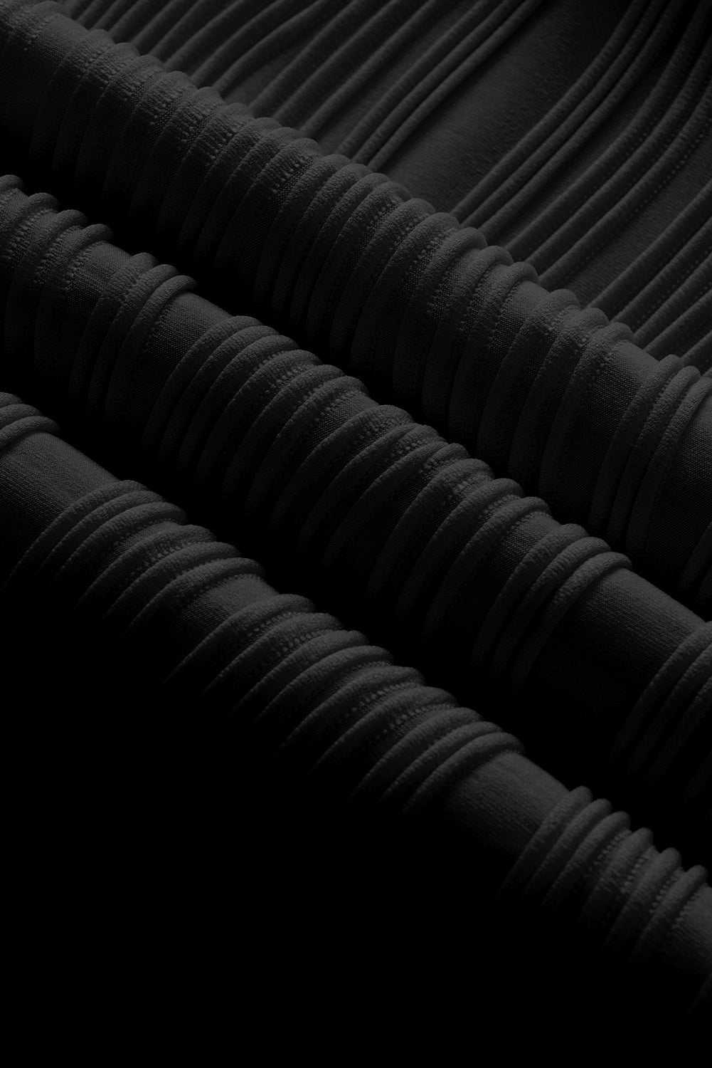 Plus Size Solid Wavy Textured Short Sleeve Tee