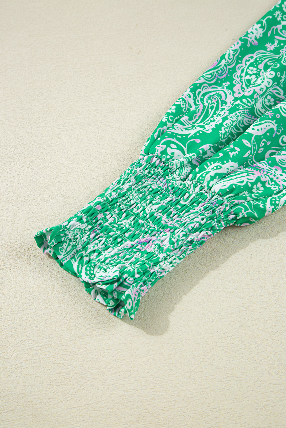 Paisley Button-Front Tied Waist Mini Dress