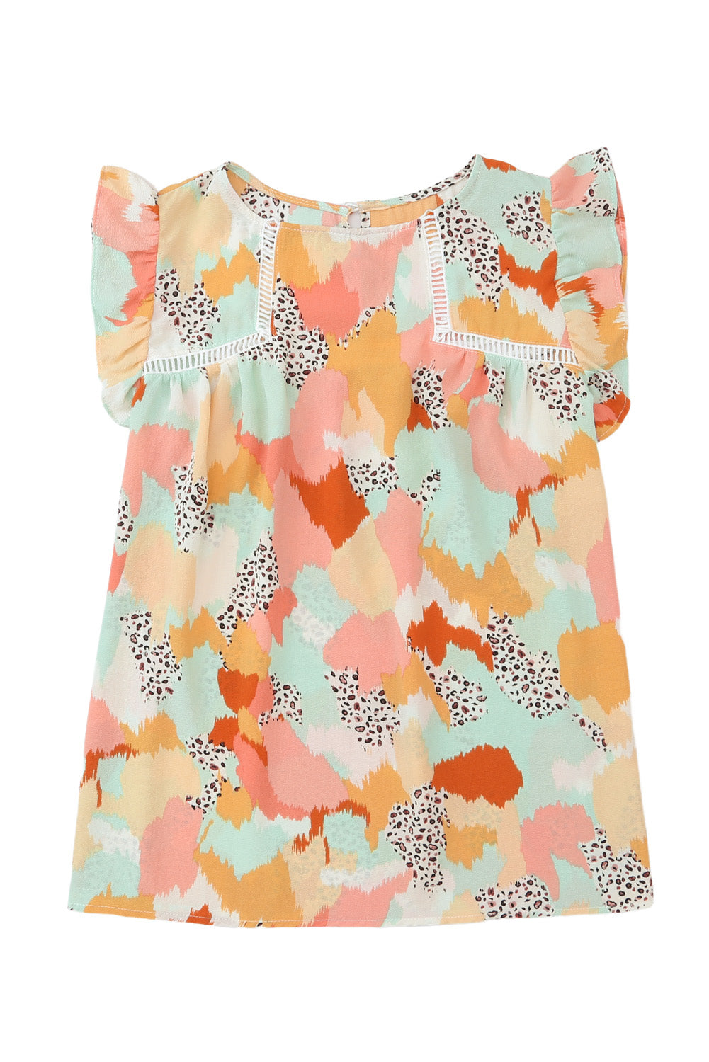 Abstract Flutter Sleeve Tank Top