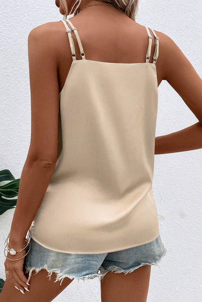 Satin Wrap V-Neck Cami Top