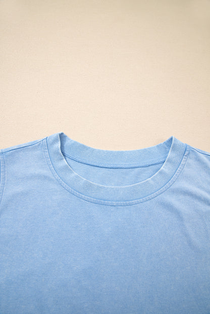 Mineral Wash Tank Top and Lined Split Skirt Set