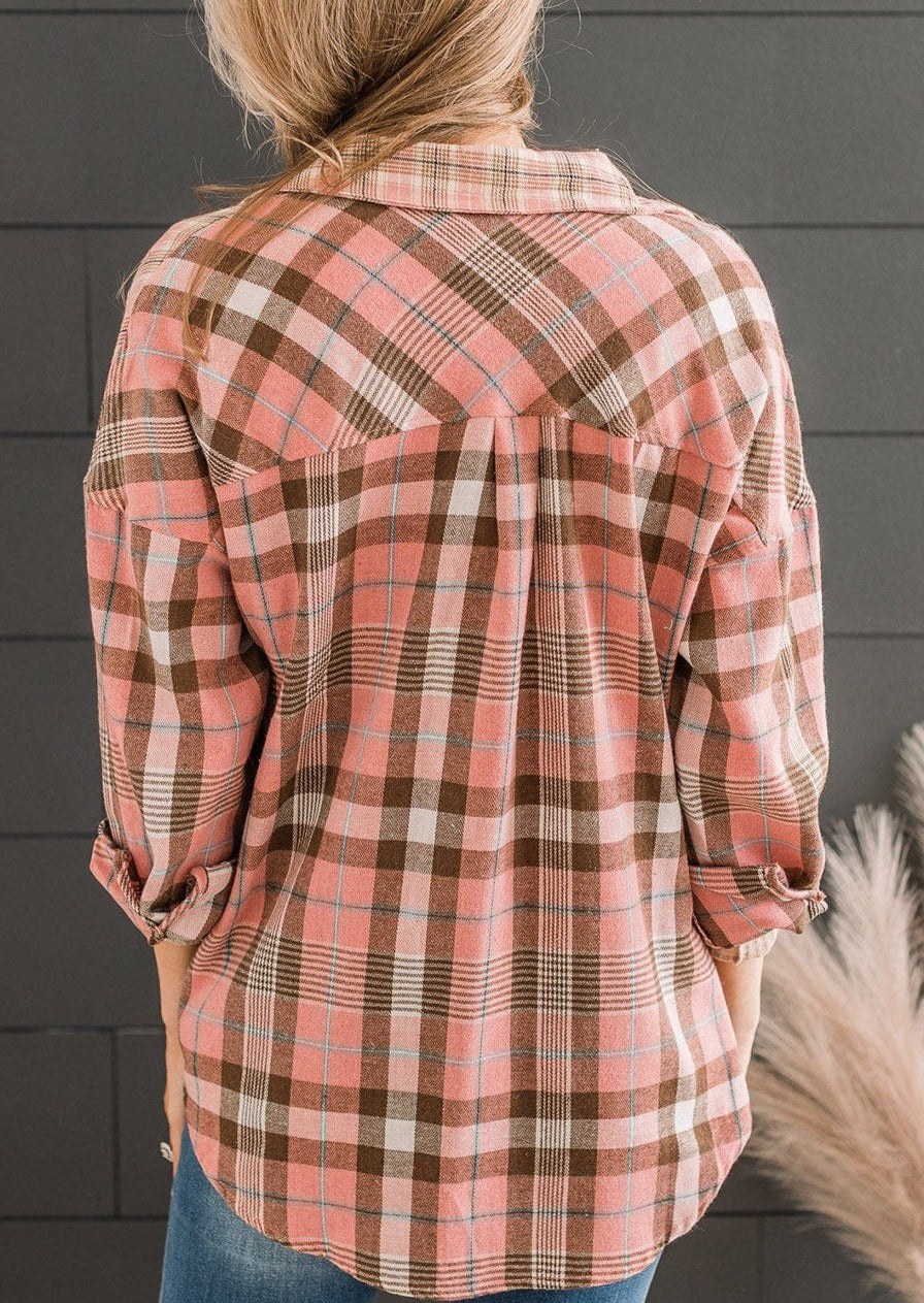 NEW! Plaid Long Sleeve Shirt