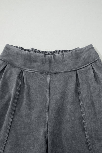 Solid Mineral Wash Jogger Style Pants