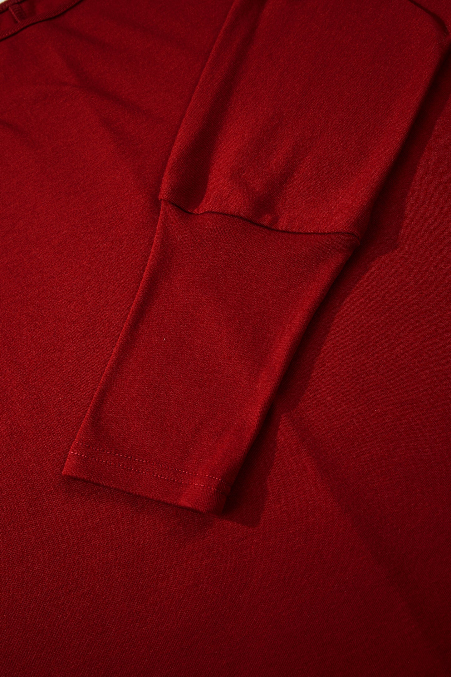 Solid Extended Cuff Long Sleeve Top