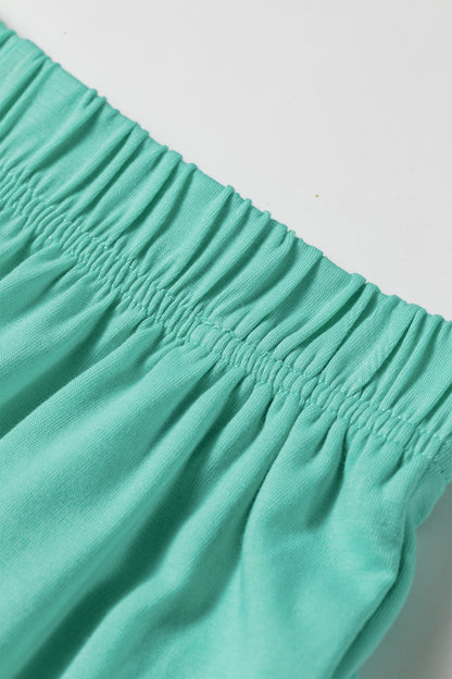 Oversized Raw Edge Patch Pocket Top & Shorts Set