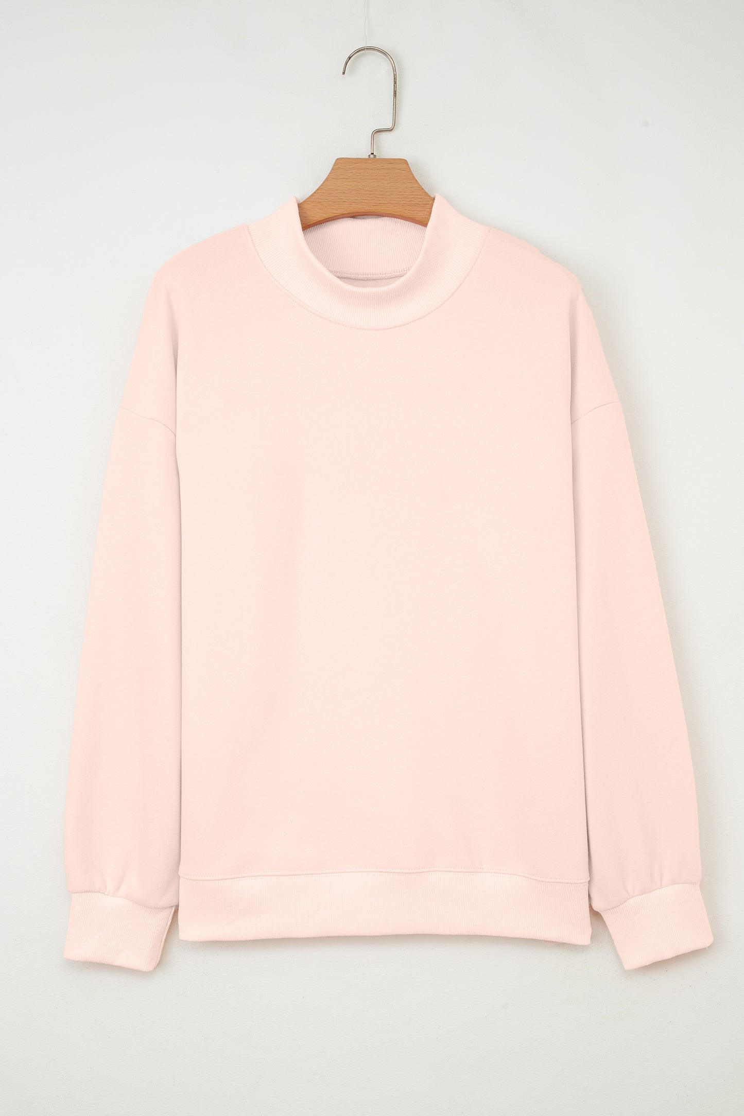Solid Oversize Mock Neck Sweatshirt