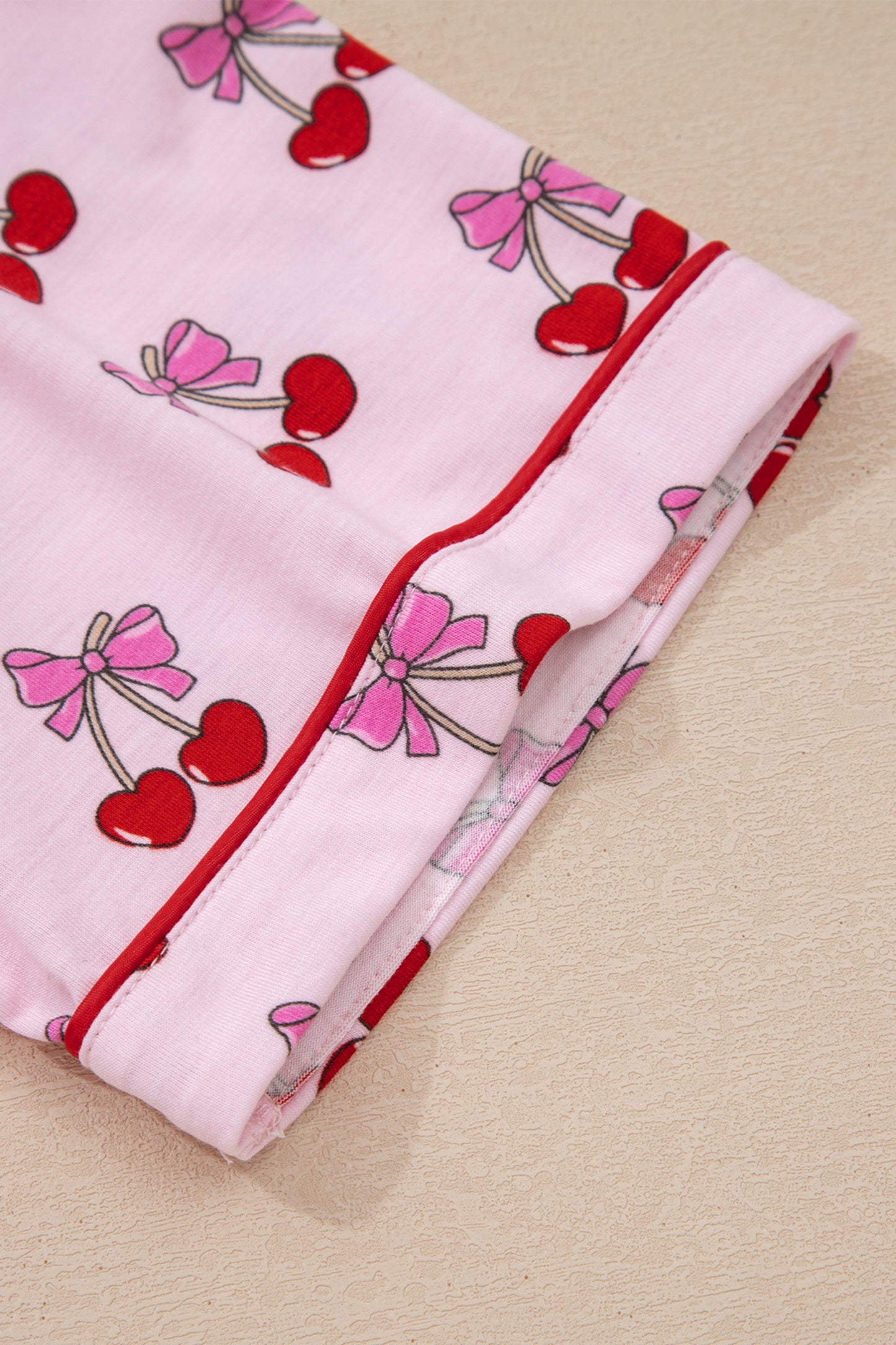 Valentine Cherry & Bow Top and Shorts Set