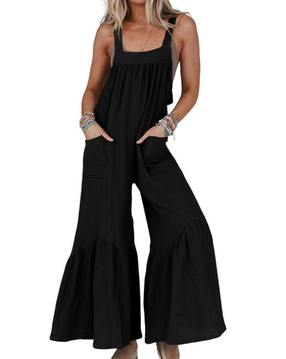 Ruffle Wide Leg Jumpsuit