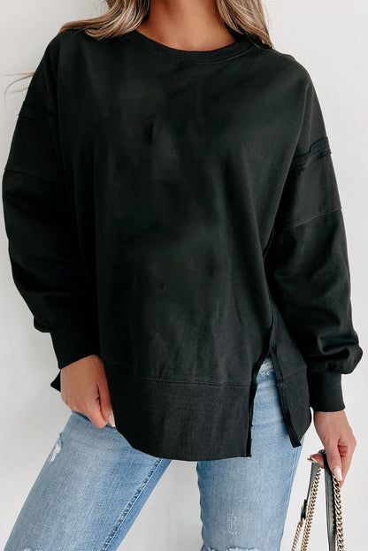 Reverse Seam Drop Shoulder Sweatshirt