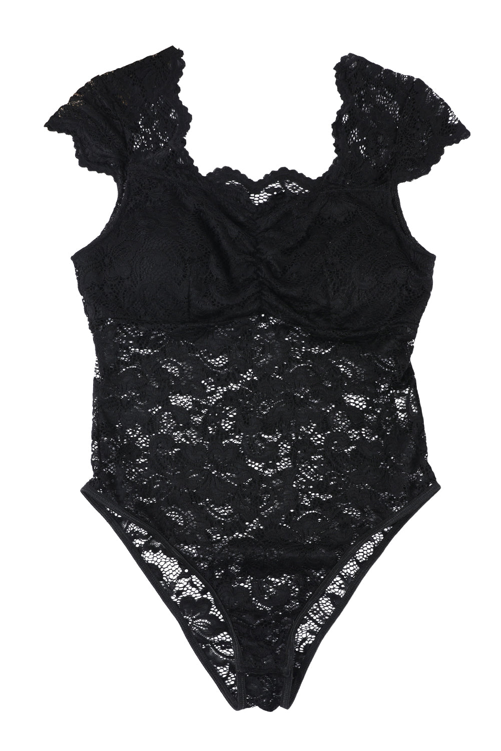 Floral Lace Short Sleeve Bodysuit