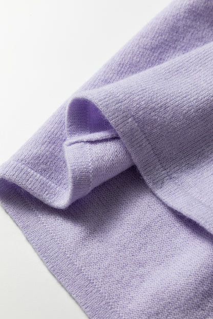 Solid 3/4 Sleeve Boxy Button-Down Cardigan