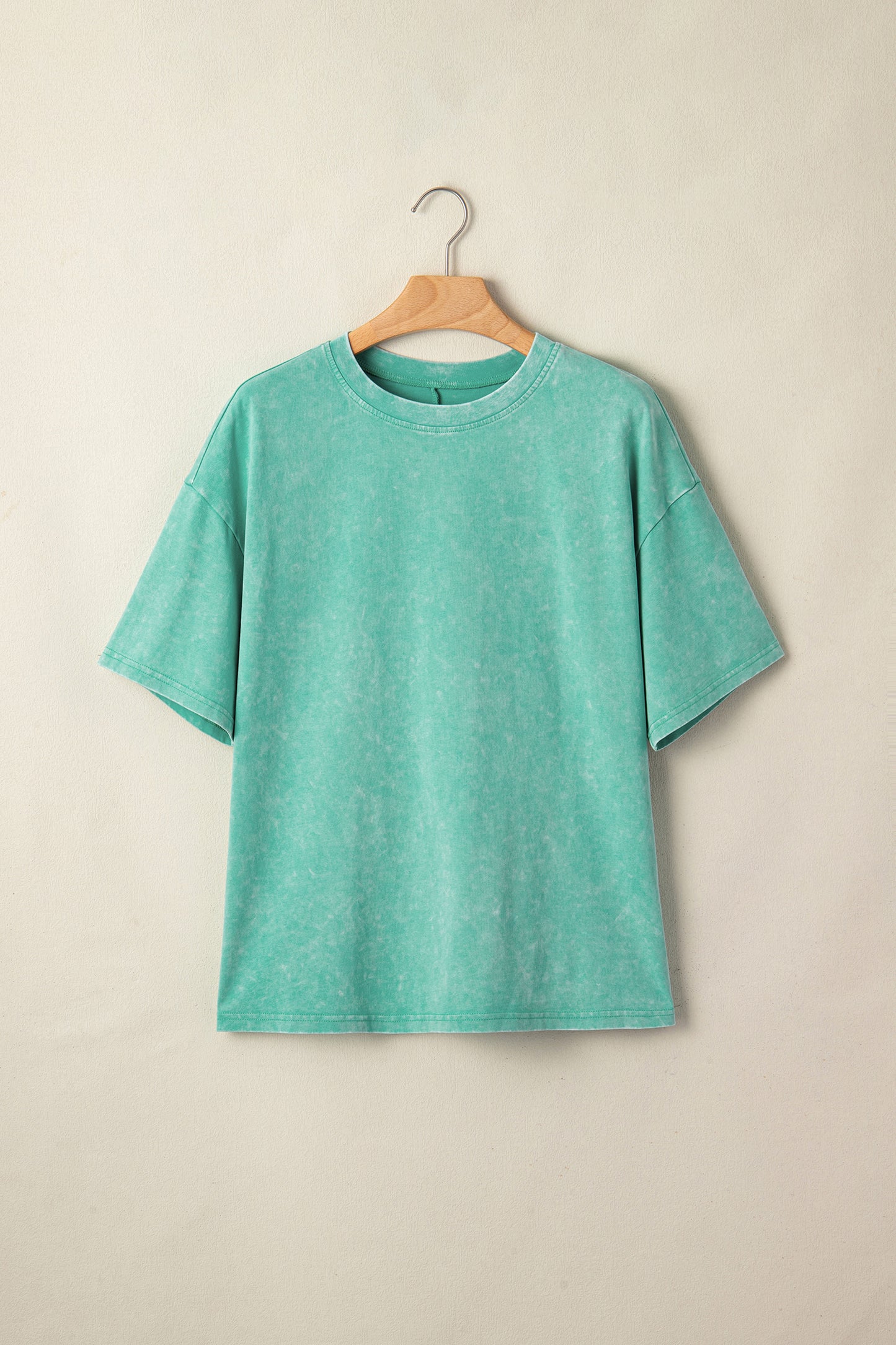 Solid Mineral Washed Short Sleeve Oversize Tee