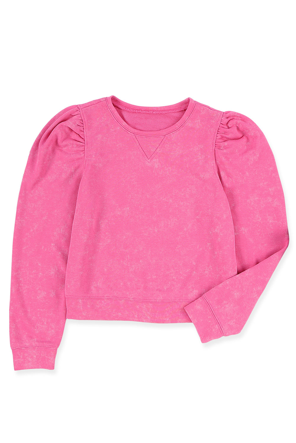 Mineral Wash Puff Sleeve Sweatshirt