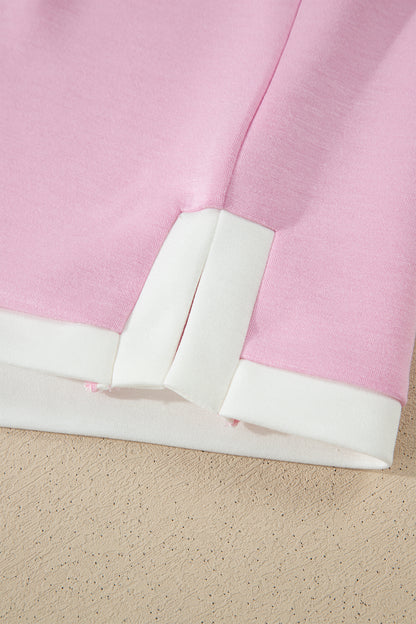Colorblock Cropped Tank & Elastic Waist Pants Set