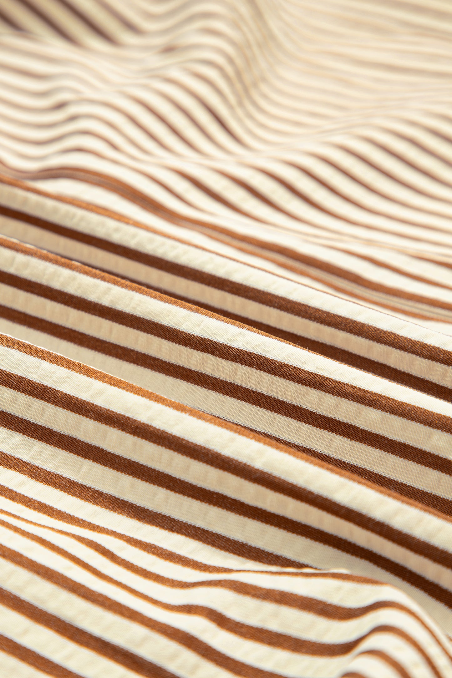 Stripe Ruffle Short Sleeve V-Neck Midi Dress