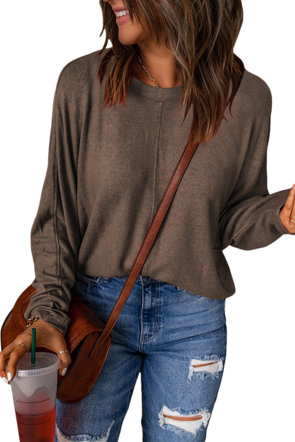 Center Seam Long Sleeve Top