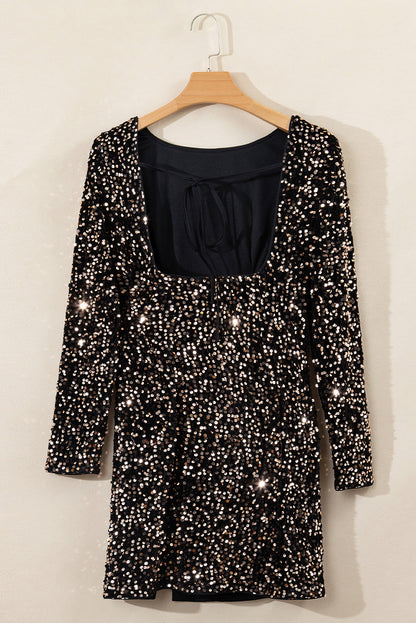 Sequin Long Sleeve Bodycon Dress