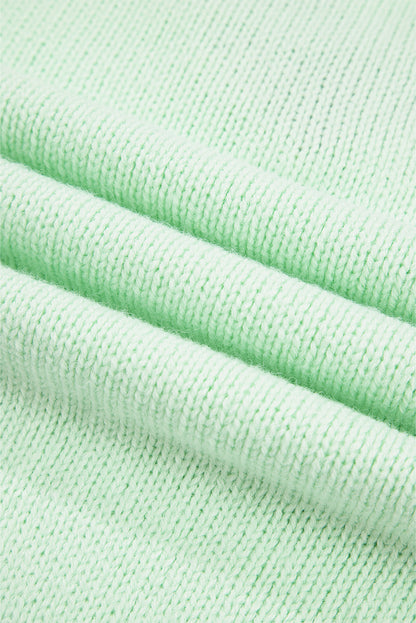 Colorblock Stitched V-Neck Drop Shoulder Sweater