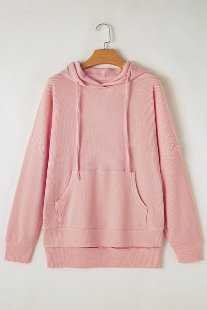 Waffle Knit Oversized Hoodie