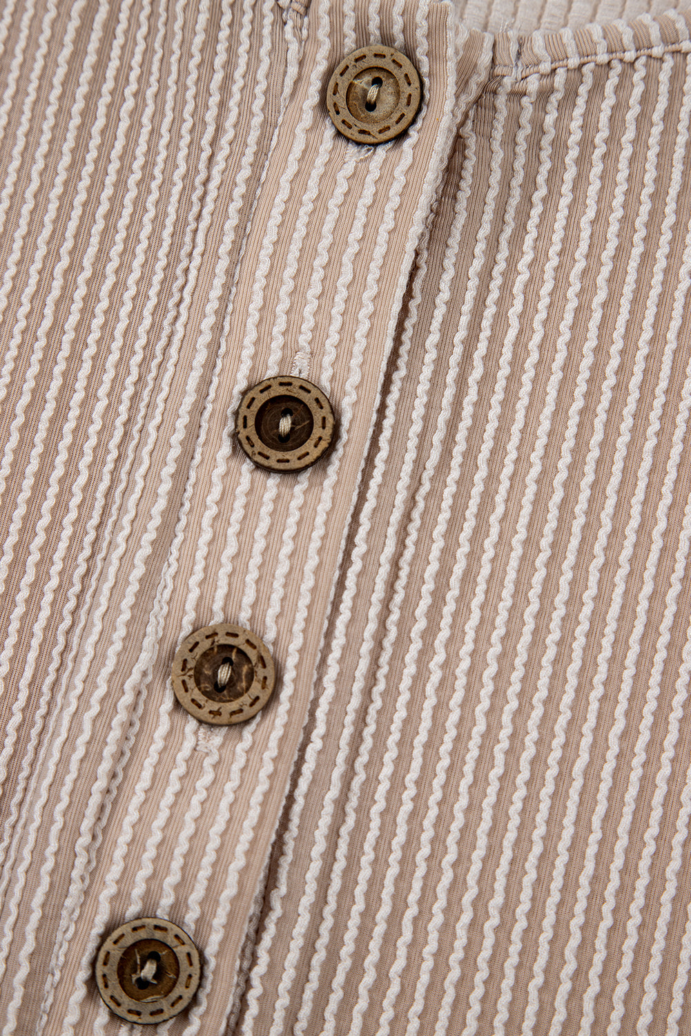 Corded Knit Side Pockets Buttoned Sleeveless Romper