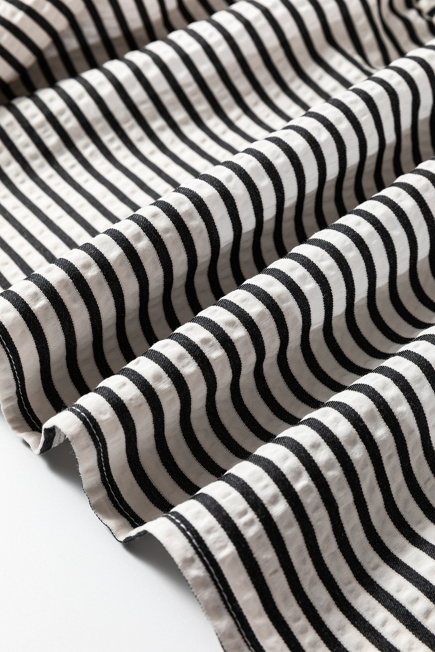 Stripe Ruffle Short Sleeve V-Neck Midi Dress