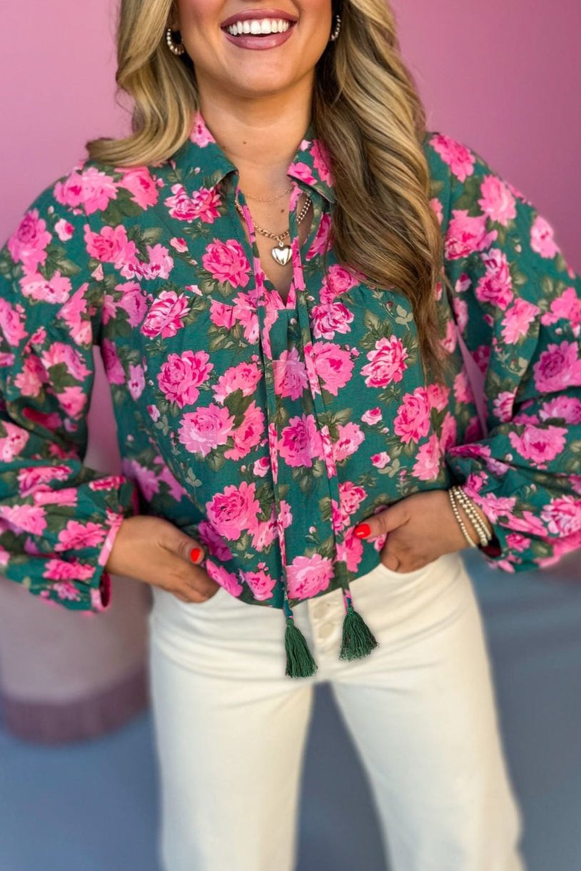 Floral Puff Sleeve Blouse