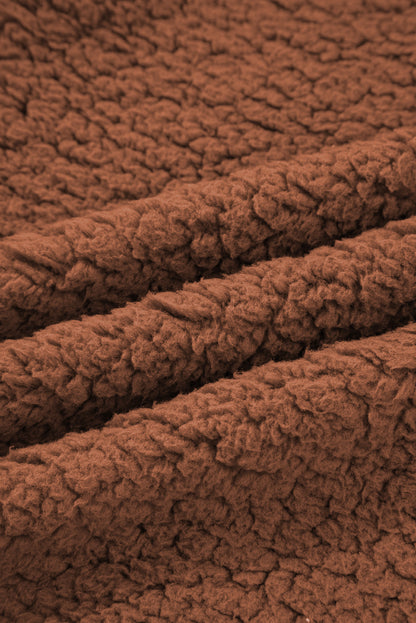 Solid Fleece Snap Button Side Tie Vest