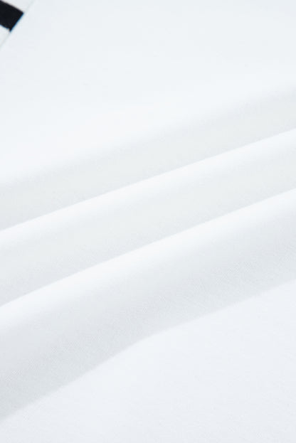 Stripe Colorblock Patchwork Contrast Stitch Sweatshirt