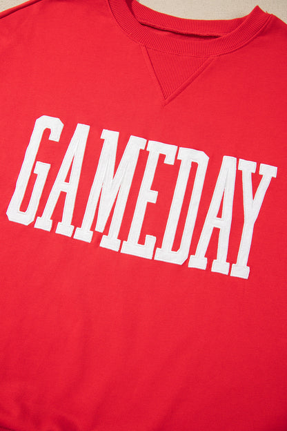 GAMEDAY Embroidered Patch Pattern Sweatshirt