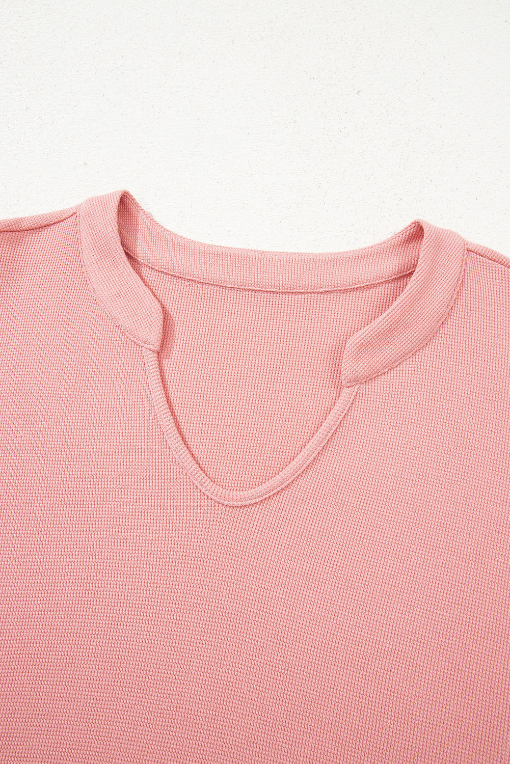 Plus Size Floral Patchwork Sleeve Waffle Knit Top