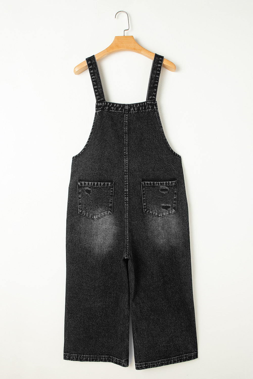 Denim Distressed Bib Pocket Overall